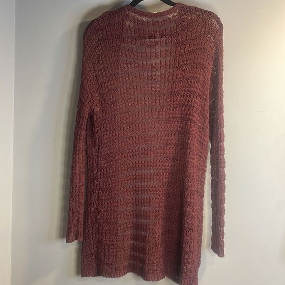 Burgundy Brink Loose knit Sweater Duster - Picture 8 of 13